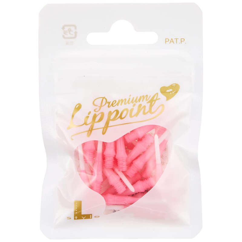 L STYLE Premium Lip Point Tips, Dyed Pink, 30 pcs