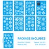 Christmas Snowflake Window Decorations Stickers - 155Pcs Reusable Christmas Window