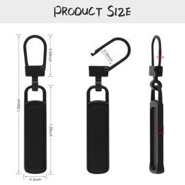 Zipper Pull Replacement for Small Holes, Detachable Tiny Zipper Replacement Slider for Luggage Jackets Backpacks Boots Purse Coat Pants(Silver, Black, Gold, Gun Black/8 Pack)