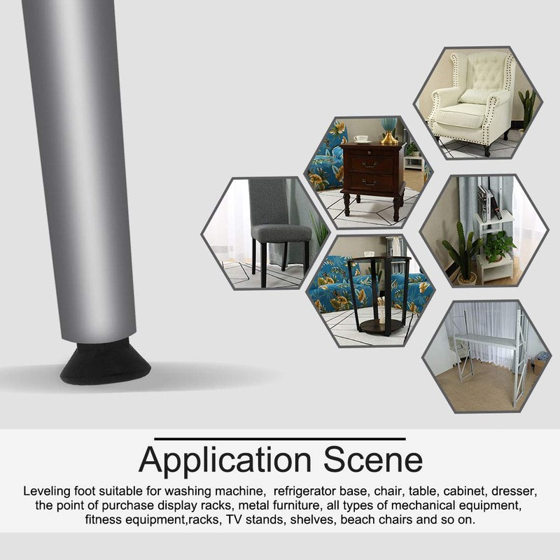 Sourcingmap M6 x 20 x 25mm Furniture Glide Leveling Feet