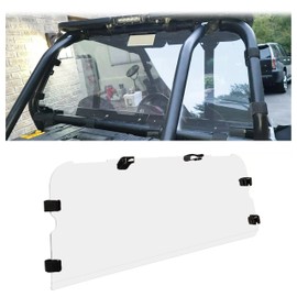 ECOTRIC Rear Windshield Compatible with 2014-2023 Polaris RZR XP 1000/ 4 1000/ Turbo/ 4 Turbo Back Clear Windsreen Plastic Steel