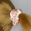 Amelia Beauty, Pastel Pink Imitation Silk Scrunchies, 4.5in Diameter, Gentle