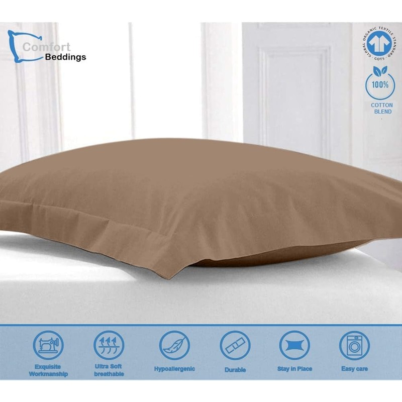 Comfort Beddings Premium Quality Pillowcovers 100% Cotton Blend Square Pillow