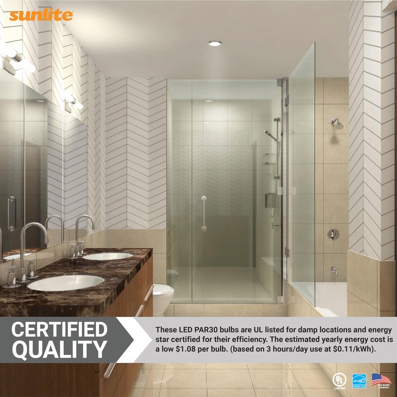 Sunlite LED PAR30 Short Neck Flood Light Bulb, 9 Watt,