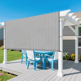 FLORALEAF 10'×12' Pergola Shade Cover Universal Replacement Canopy for Outdoor Patio Porch Backyard Gazebo with Grommets Weighted Rods