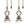 Boguish 2Pcs Crystal Ceiling Fan Pull Chains Ornament Colorful Diamond