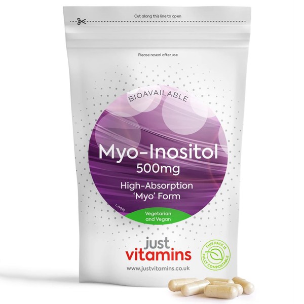 Myo-Inositol Capsules - 500mg x90 Capsules - Pure Premium Quality
