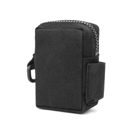 ZONADAH Waterproof Utility Pouch Mini Molle Pouch Outdoor Sporting Waist Pack EDC Bag with Side Pocket for Hiking Camping Mountaineering Travel Black