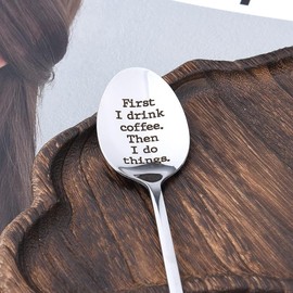 Best Friend Birthday Christmas Gifts for Boyfriend Girlfriend Coffee Spoon Gift for Dad Mum Funny Gag Gifts for Husband Wife Christmas Presents for Nan Papa Tea Coffee Lovers Gifts for Daughter Son