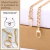 Wokape 4Pcs 39.4Inch Gold Luxury Fashion Flat Chain Strap with