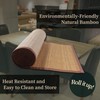 BambooMN Bamboo Slats Placemat with Fabric Border - Solid Colour
