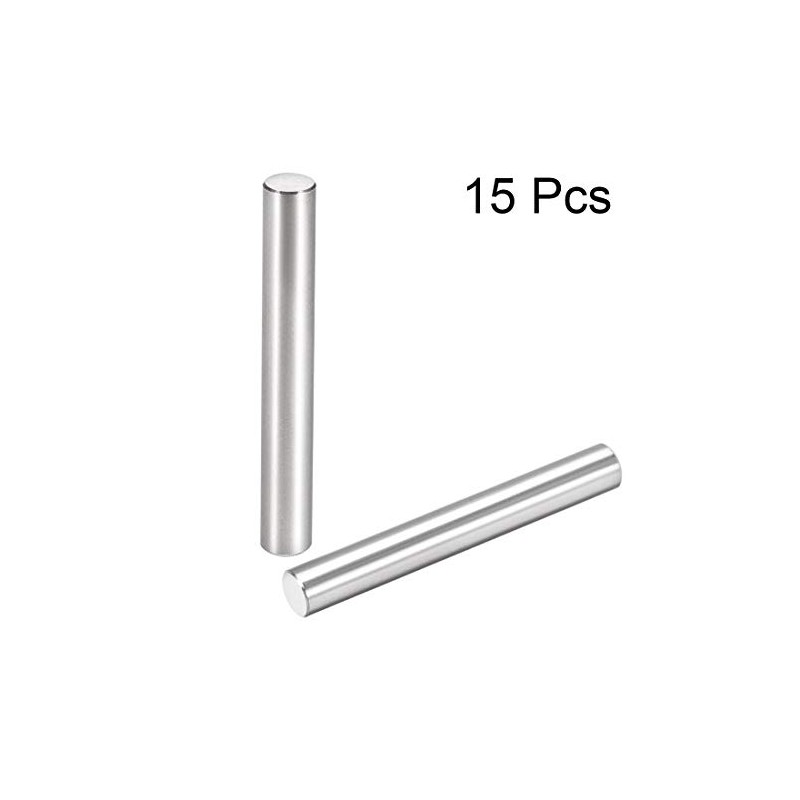 sourcing map 15Pcs 6mm X 45mm Dowel Pin 304 Stainless