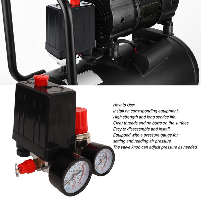 Air Compressor Pressure Switch 4 Way Auto Control Valve Controller