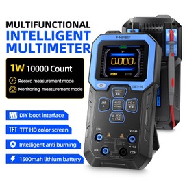 FNIRSI DMT-99 Digital Multimeter 9999 Counts TRMS, Rechargeable Auto-Ranging Volt Meter with Recording and Monitoring Data Mode, Resistance, Capacitance, Diode, Frequency, NCV, Current Voltage Tester