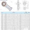 Pack of 4 Joint Head Bearings Spherical Bearing Internal Thread