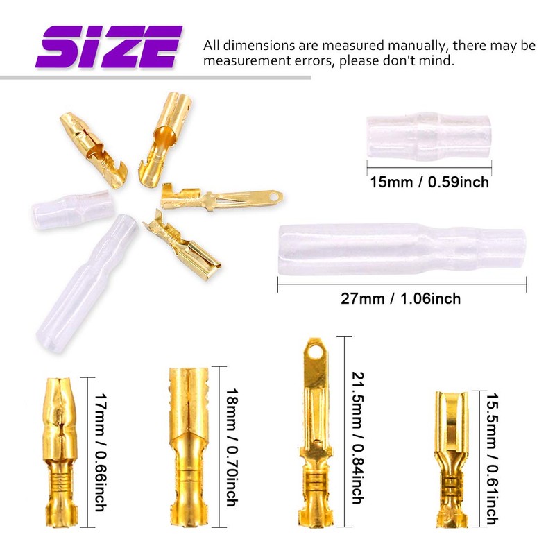 Swpeet 700Pcs Automotive Electrical Wire Connectors Kit, 2.8mm 2 3