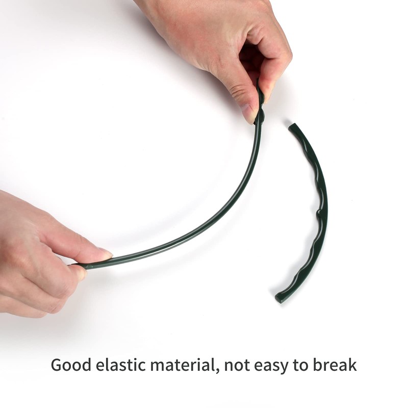 12 Pack Plant Support Stakes with 24 Pcs Clips, Half