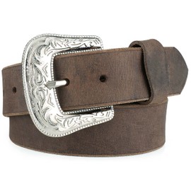 F&L CLASSIC mens Western full grain Leather belt Strap w/Snaps for Interchangeable Buckles, USA,7-941-30-size 28