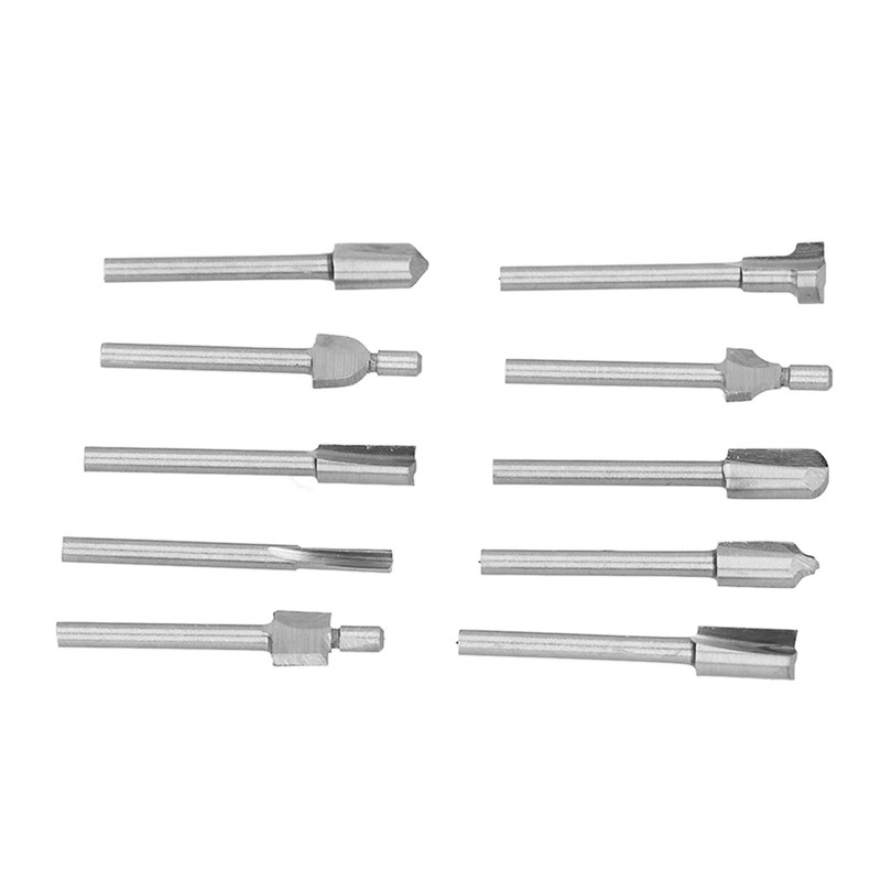 10Pcs Router Bit Set Large Capacity Chip Groove Nonstick Knives
