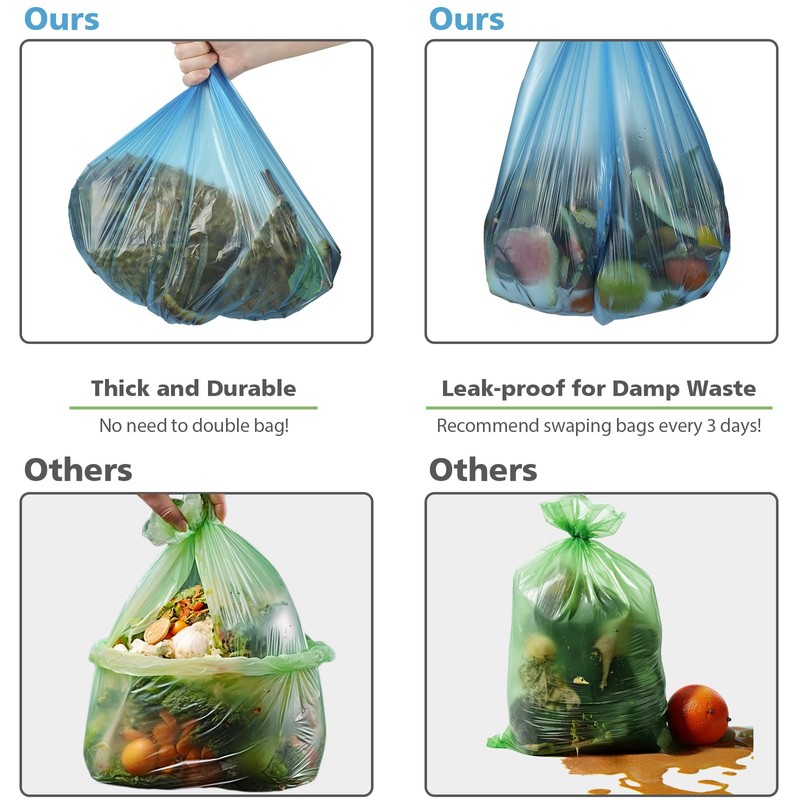 Small Trash Bags, AYOTEE 4-6 Gallon Compostable Garbage Bags, 4