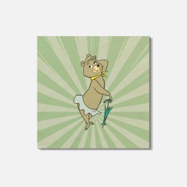 Unbranded Yogi Bear Cindy Cartoon 4'' X 4'' Square Wooden Coaster