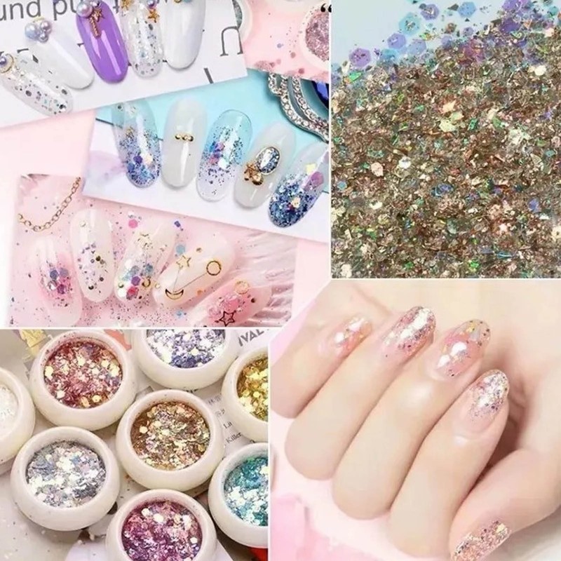 Nail Extension Gel Kit Beautiful Elegant Mild Glitter Decoration Poly