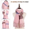 kozinu Women's Winter Scarf Large Warm Shawl Classic Tassel Plaid