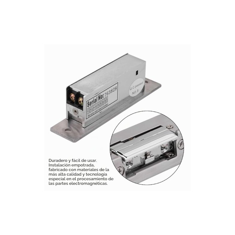 Electric Strike Lock, Cerradura de Puerta Ajustable Strike elctrico de