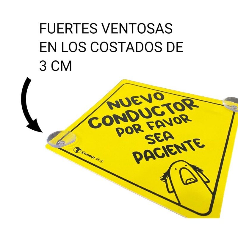 Stamp it Letrero de conductor nuevo
