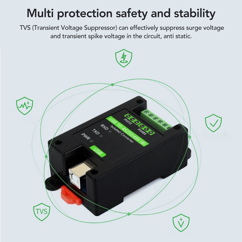 USB to RS232 RS485 Converter FT232RNL Chip Industrial Grade Isolated