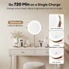 Makeup Mirror with Lights, 5000 mAh Rechargeable Double Sided Magnifying