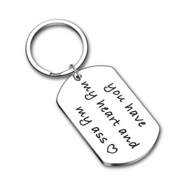 VANLOVEMAC National Boyfriend Day Gifts Funny Keychain for Boyfriend Boo Basket Stuffers for Him Her Sweetest Day Gifts Valentines Birthday Gift for Husband Wife You Have My Heart Key Chains