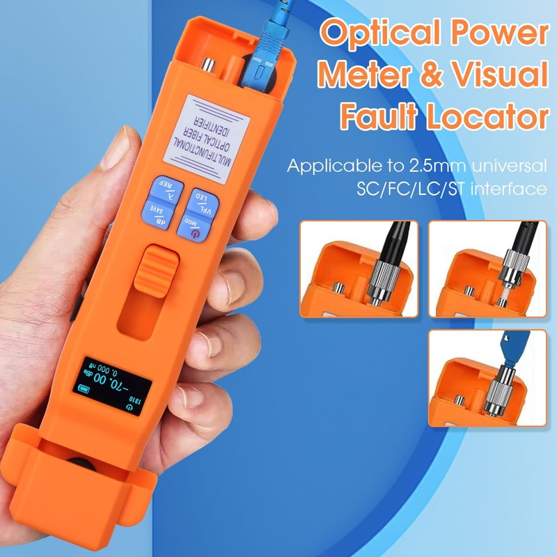 Live Optical Fiber Identifier Built in 20KM VFL & OPM