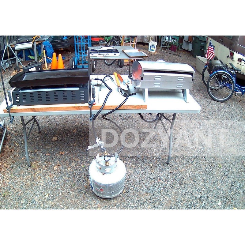 DOZYANT Propane Tank Y Splitter Adapter Gauge, Propane 2 Way