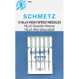 SCHMETZ HLX5 High-Speed Professional Quilting Needles - Carded - Size 75/11