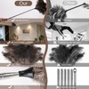 Extendable Ostrich Feather Duster - 40 inches Fluffy Long Handle