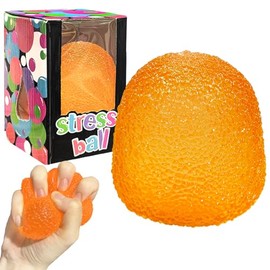 Stressabbau Sensorik Ball für Kinder Erwachsene, Weiches Fidget Spielzeug zur Angstlinderung, Strukturiertes Quetschspielzeug für Fokus und Entspannung (Orange, Orange)