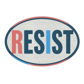 Resist Car Magnet - Anti Political Protest Car Magnets Auto Truck Fridge Magnetic Decal Bumper Magnet（Elliptical）