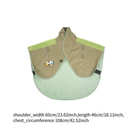 Baoblaze Parrot Anti Scratch Shoulder Protector Cape Wear Resistant Anti Bite with Hang Bird Anklet and Bells for Cockatiels Parakeets, Green