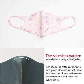 maskfactory 2 Pack, Cool aerosilver, Warm aeroheat, Reusable, UV Protection Small Color Character Face Masks (X-Small, Rabbits)