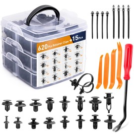 GOOACC 635Pcs Car Push Retainer Clips & Auto Fasteners Assortment -16 Most Po...