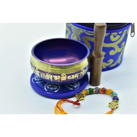SNS Craft 3" Tibetan Beautiful Meditation Yoga Mantra Singing Bowl Mallet, Mallet & Box