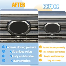 Car Grill Badge Sign Ring Cover Compatible with Toyota Tacoma 2024 2025,Front Emblem Ring Frame Trim Exterior Accessories Front Logo Back Badge Decor Cover Circle Ring