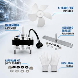 upmbzie S99080199 Bathroom Exhaust Fan Motor 80 CFM 4.0 Sones Replacement Pure Copper Coil Electrophoresis Surface with Ball Bearings Compatible with 512 512M 673 673C 8870