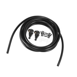 Hihaha Front Windshield Washer Hose Kit Fit for Ford F150 with 3 Meter Washer Fluid Hose 12 Pcs Hose Connectors - Pack of 15 Black Durable Material