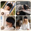 MUSICOZY BambooCotton Sleep Mask Headphone with Dual Removable 3D Eye