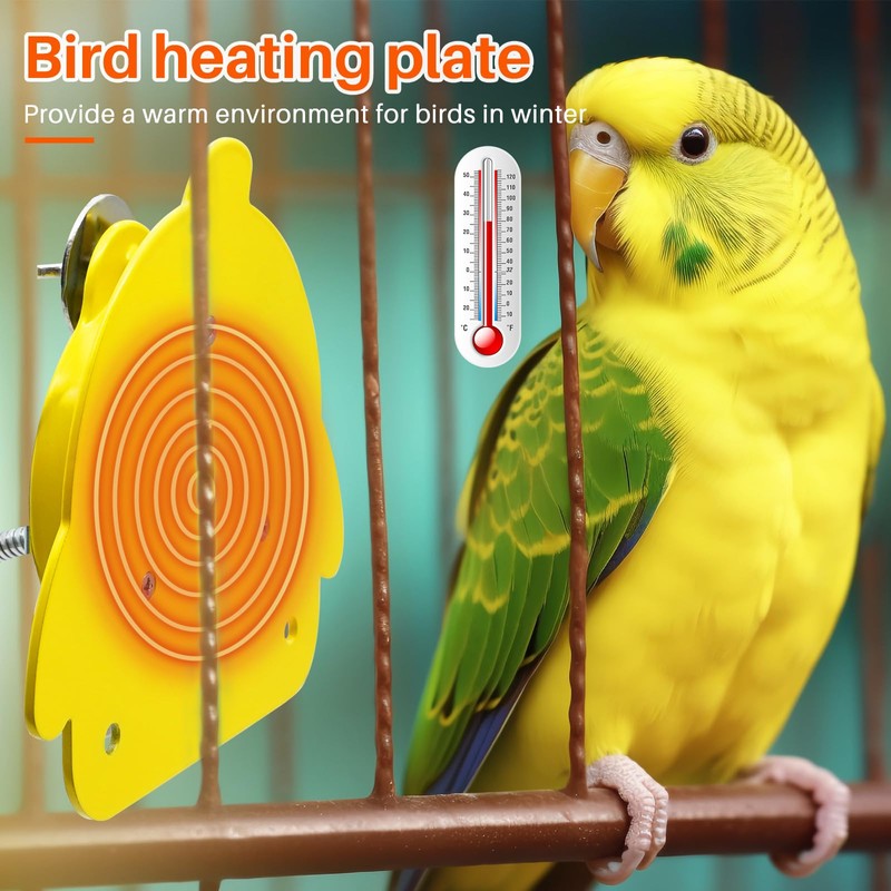 MasXirch Bird Cage Heater for Cockatiels Parrots Parakeets Heating Bird
