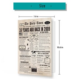 Huameigf Cool Gifts for 16 Year Old Girls Boys, Humor 16th Birthday Gifts Ideas for Girls Boys, Sweet 16th Birthday Card for Her Him, Happy 16 Birthday Decorations for Daughter Son