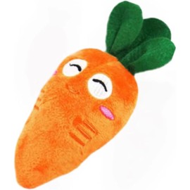 ZGLUZP 1Pc Orange Soft Puppy Pet Supplies Cute Carrot Plush Chew Squeaker Sound Squeaky Toys for Dog Cat Birthday Xmas Gifts,Dog Squeak Toys