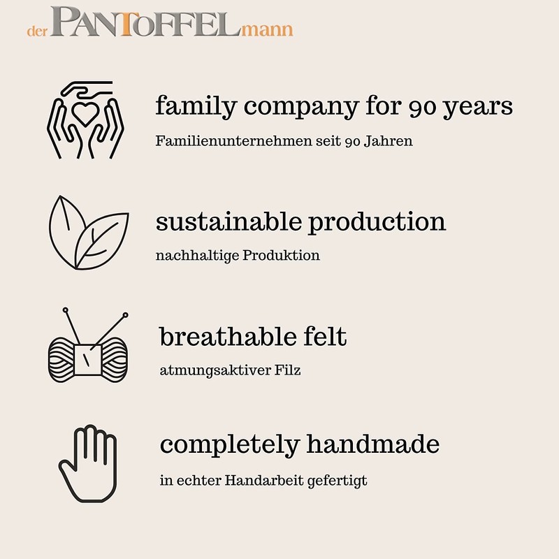 Pantoffelmann Felt Insoles Breathable & Warming I Felt Insoles Absorb